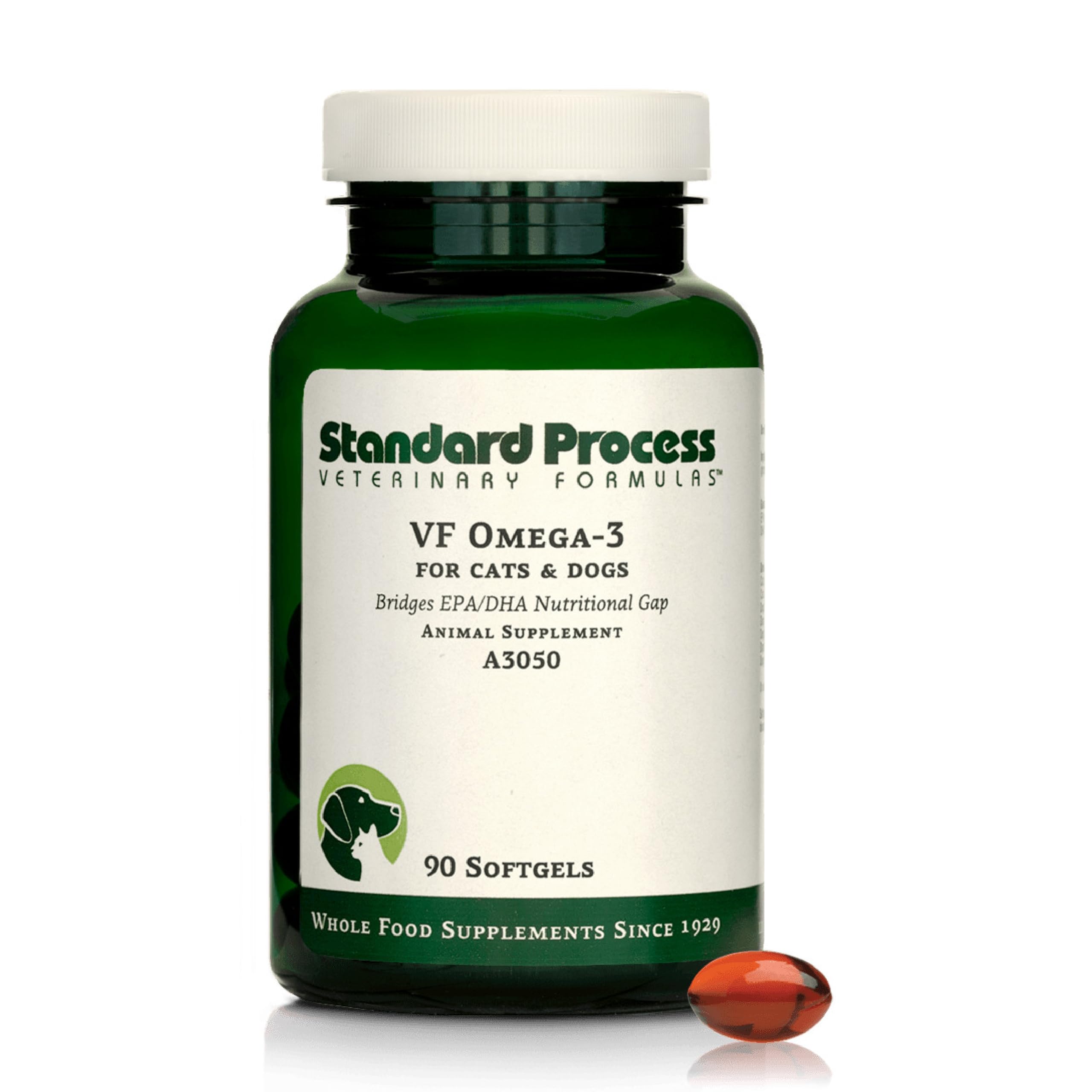 Standard Process VF Omega-3 pour animaux, bouteille, soutien potentiel des articulations et vitalité