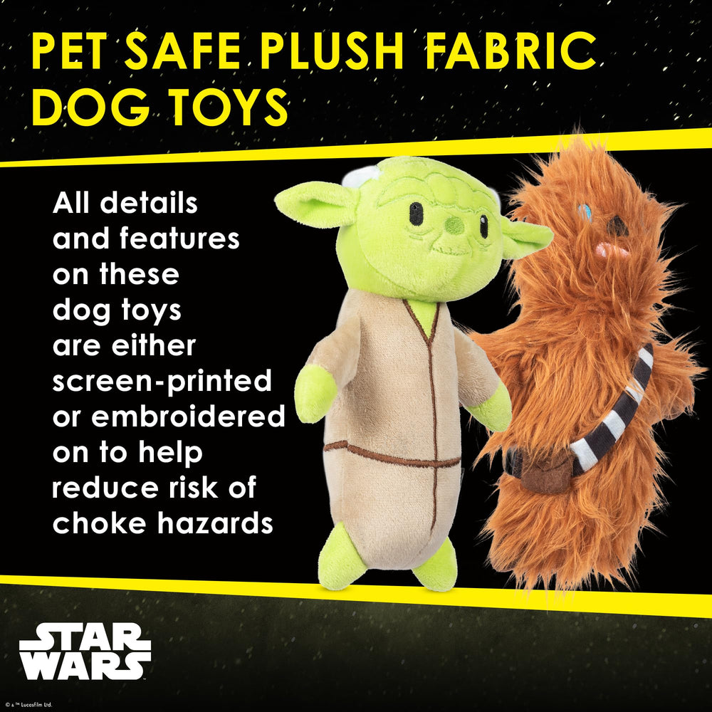 Ensemble de deux jouets STAR WARS Chewbacca et Yoda pour chiens.