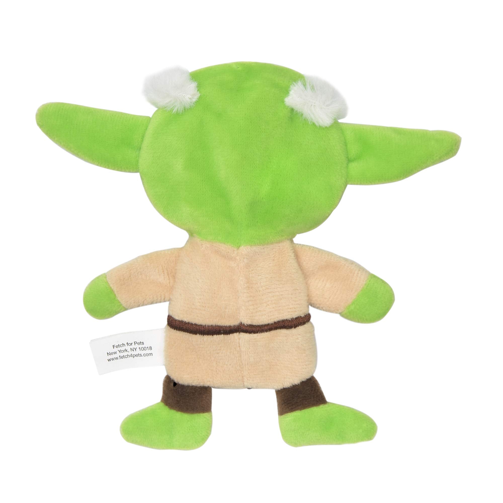 STAR WARS Yoda Flattie couleur verte, jouet doux et câlin pour chiens de toutes tailles.