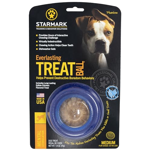 Balle Starmark en matériau extra-durable, parfaite pour mâcheurs puissants.