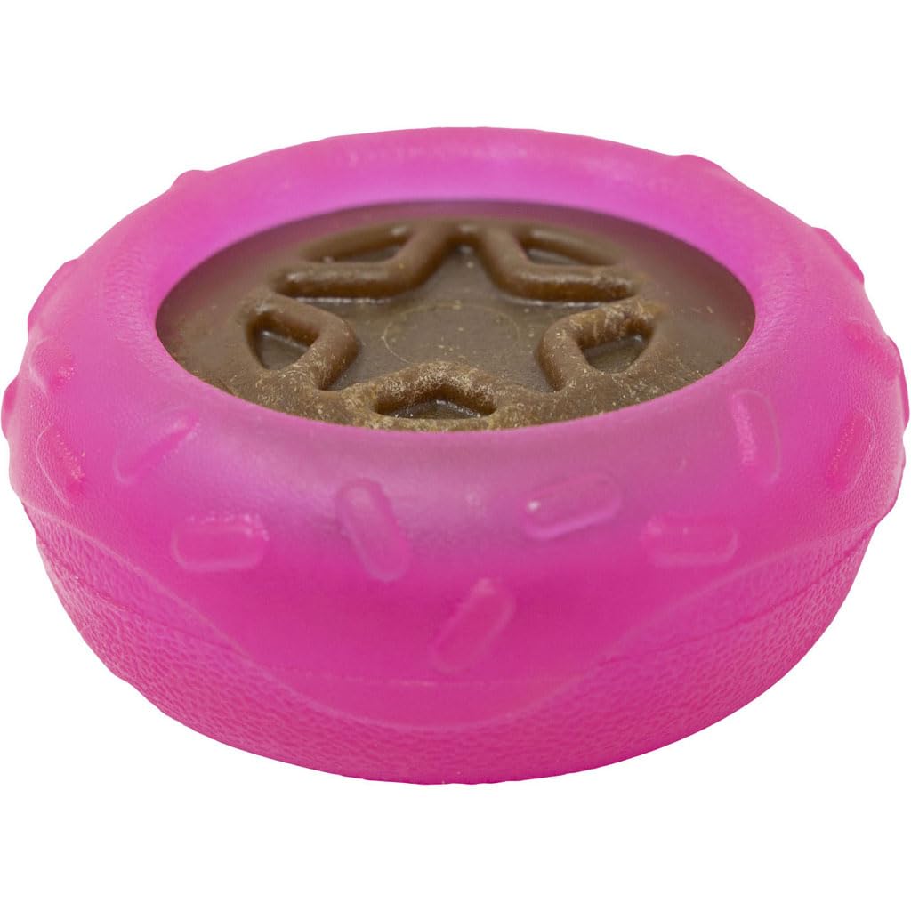Jouet Starmark Beignet Friandise pour chien, forme donut, stimule l'interaction et le jeu.