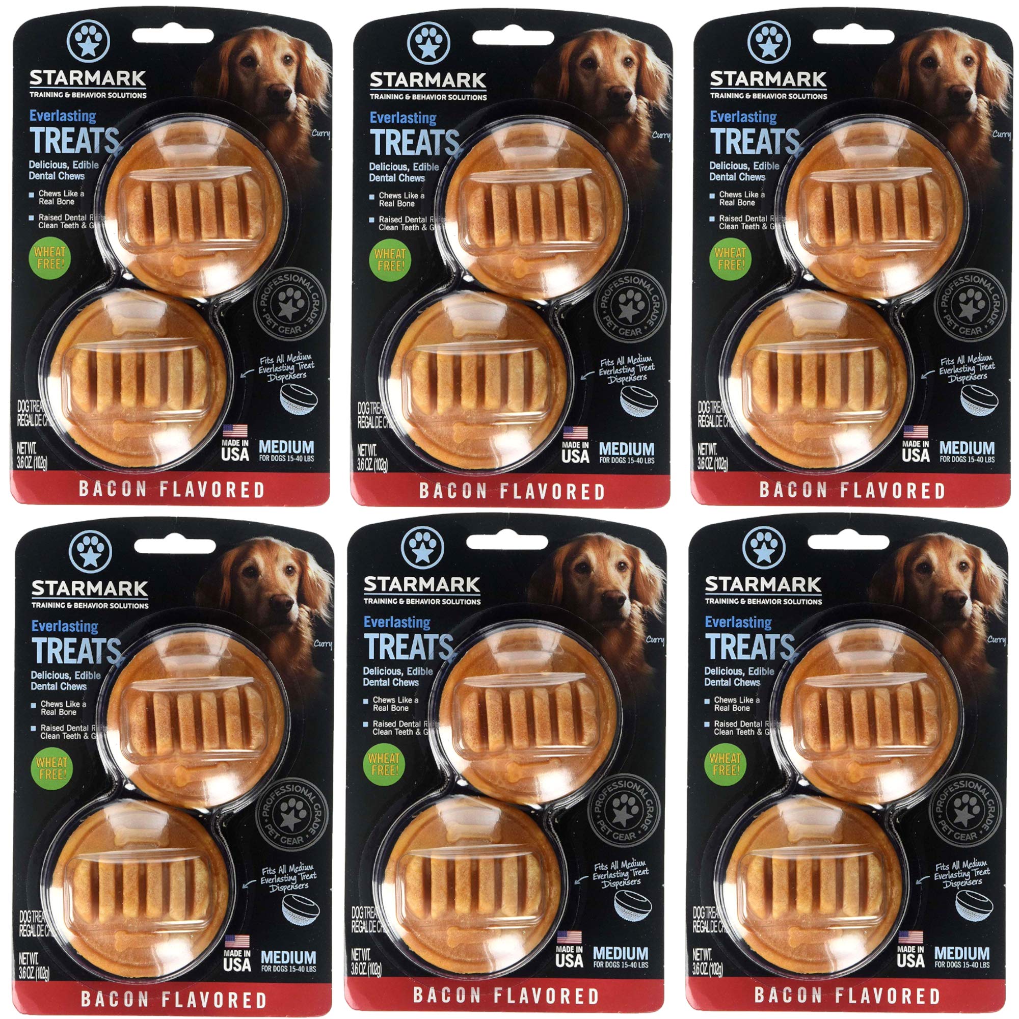 Starmark cretes dentaires elevees bacon, nettoyage cible des dents du chien.