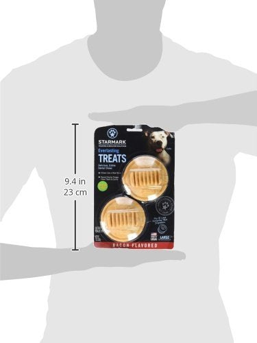 Starmark Everlasting Bacon – détail de mordillage chien, soutien à l hygiène dentaire et jeu prolongé.