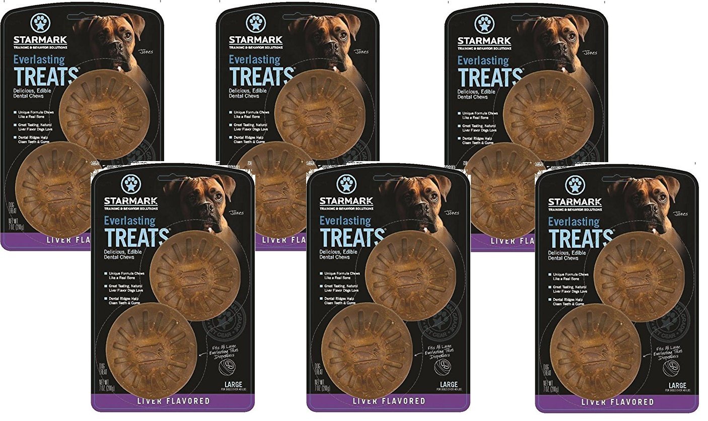 Starmark Everlasting Bacon – emballage 6 paquets, favorise l hygiène dentaire et le plaisir de mastication.