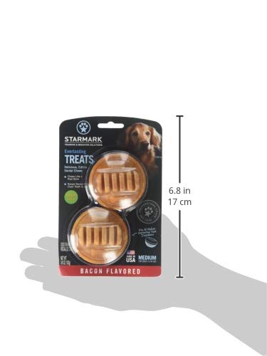 Starmark Everlasting Dental Chew bacon moyen: format pratique pour chiens sous 18 kg.