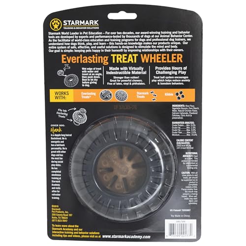 Starmark Everlasting Treat Wheeler matière indestructible vue gros plan.