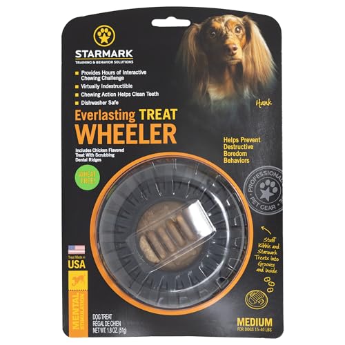 Starmark Everlasting Treat Wheeler intérieur montrant compartiments pour gâteries.