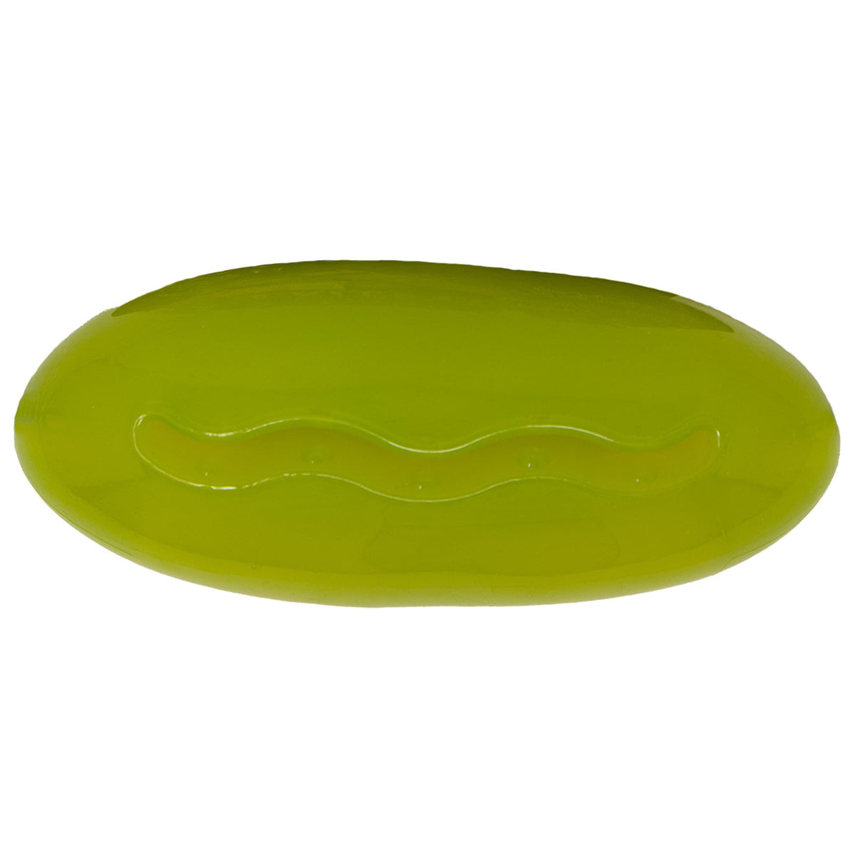 Starmark Pickle Pocket, vue frontale du jouet-dispenser de friandises, idéal pour l'entraînement.