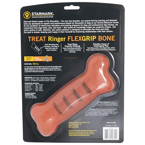 Starmark Treat Ringer FlexGrip surface-douce, confort pour mordiller