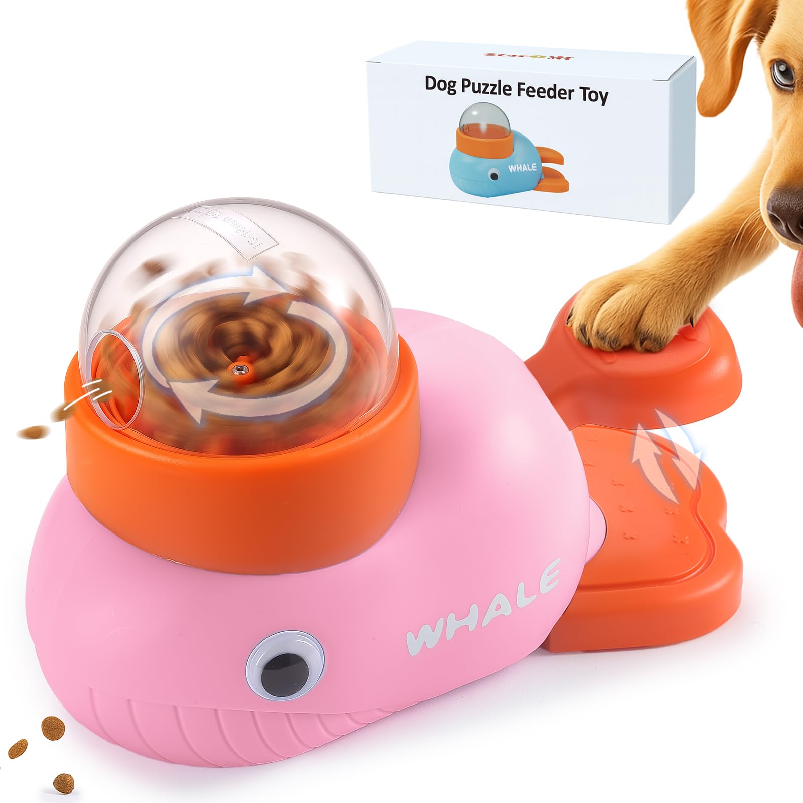 Star&Mi jouet interactif chien baleine stimule l'esprit et favorise le jeu.
