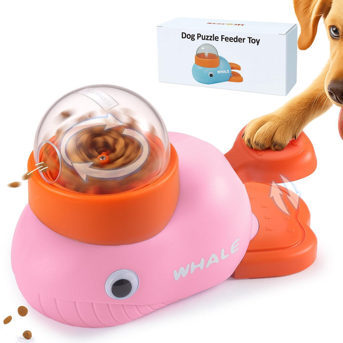 Star&Mi jouet interactif chien baleine stimule l'esprit et favorise le jeu.