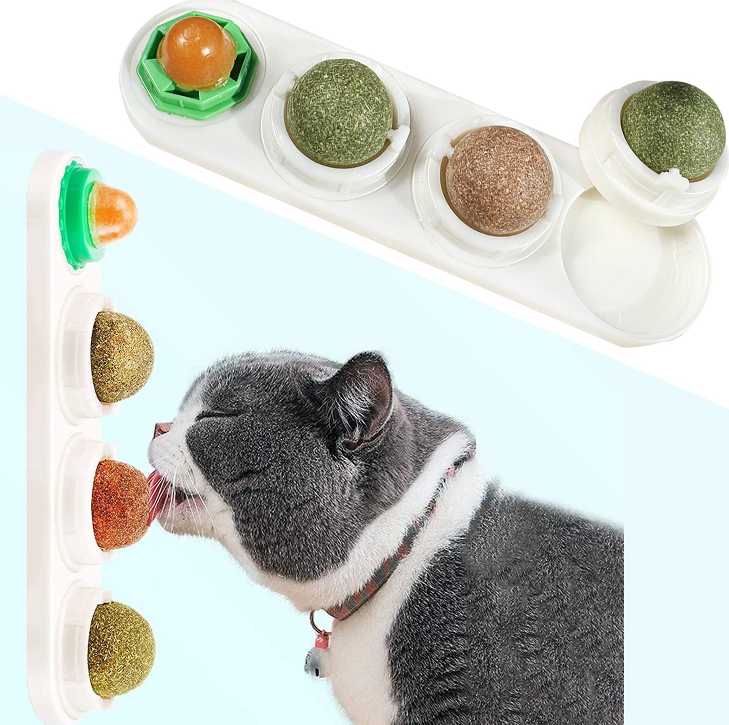 STARROAD-TIM balles-catnip rotation 360° pour stimuler le jeu et l'exploration.