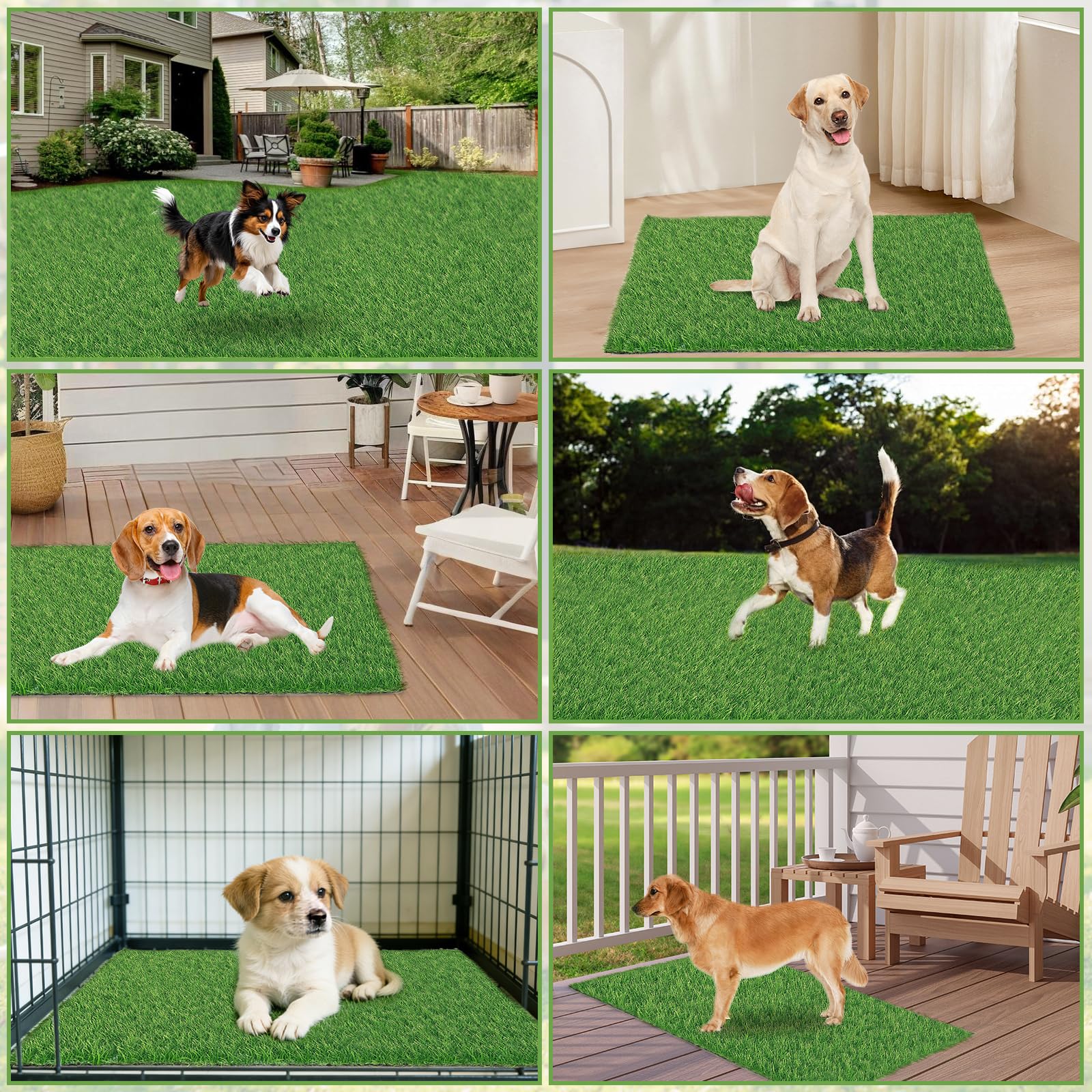 Starroad-TIM tapis herbe artificielle 76x50 cm, dimensions adaptées pour chiens.