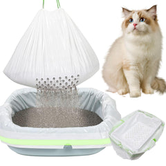 Starvast sacs litière chat perforés 31x18: tri rapide des déchets.