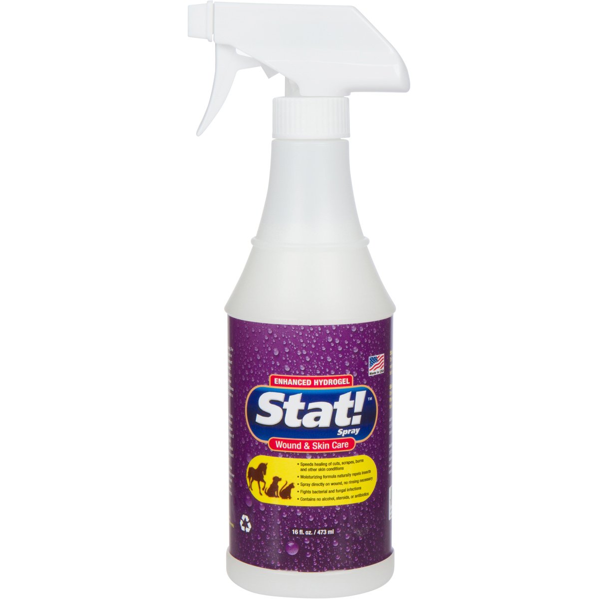 Stat! Spray: bouteille d'application sans contact facilitant les soins des plaies.
