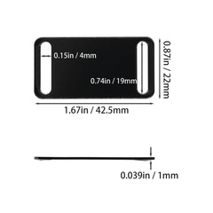 StayMax dog tag aluminium arêtes polies pour un toucher doux.