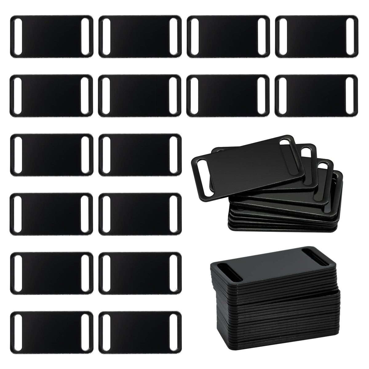 StayMax dog tag aluminium surface gravable pour marquage personnalisé.