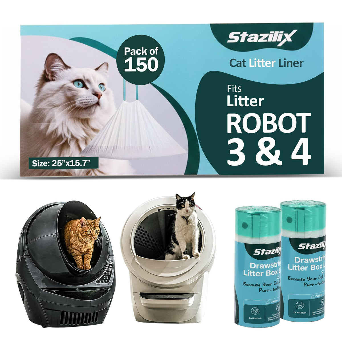 Stazilix liner litiere extrafort compatible Litter Robot 3 et 4.