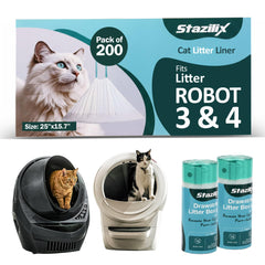 Sacs litière Stazilix compatibles robot 3 et 4, résistants et étanches.