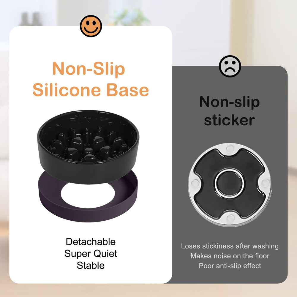 Bol Sted avec base silicone antidérapante, sécurité et stabilité sur le sol.