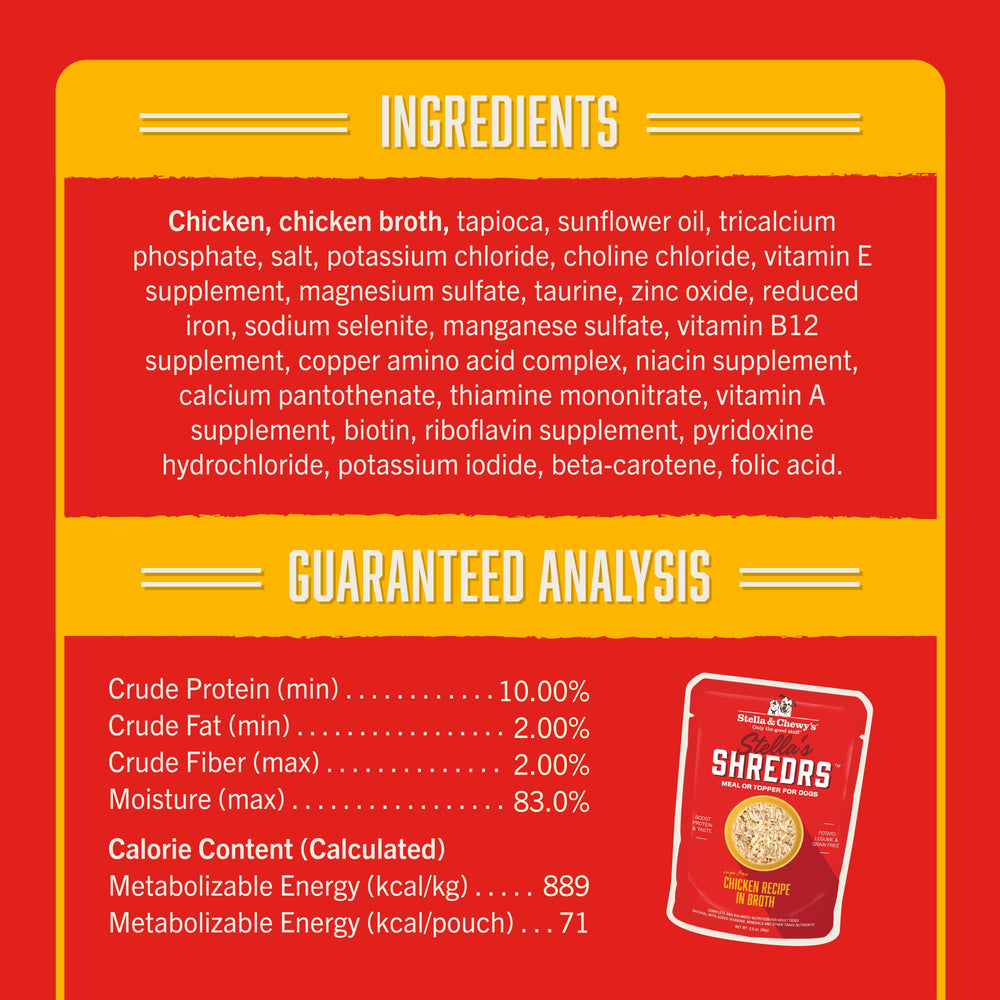 Stella & Chewy's Poches 12×2,8oz – portions faciles à emporter.