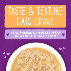 Stella & Chewy's Carnivore Cravings émiettes au bouillon boeuf, texture attrayante.