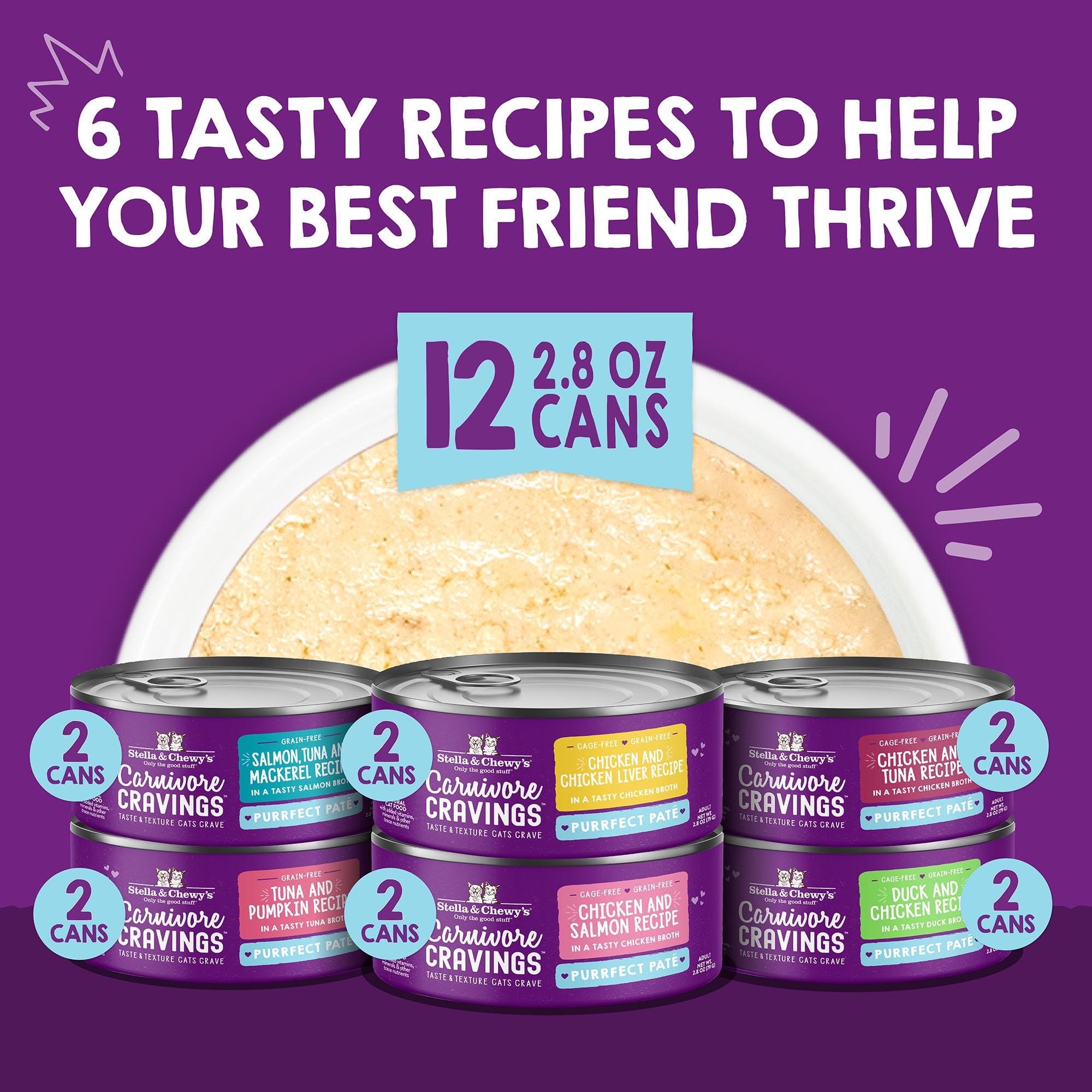 Stella & Chewy's Pâté six saveurs : variété pour stimuler l'appétit