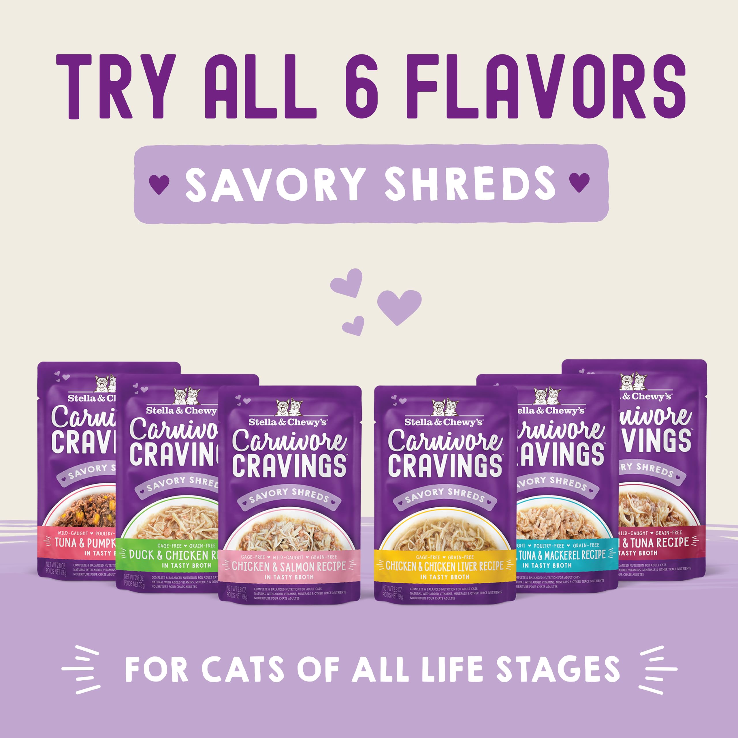 Stella & Chewy's Carnivore Cravings transition alimentaire facile, variété de repas