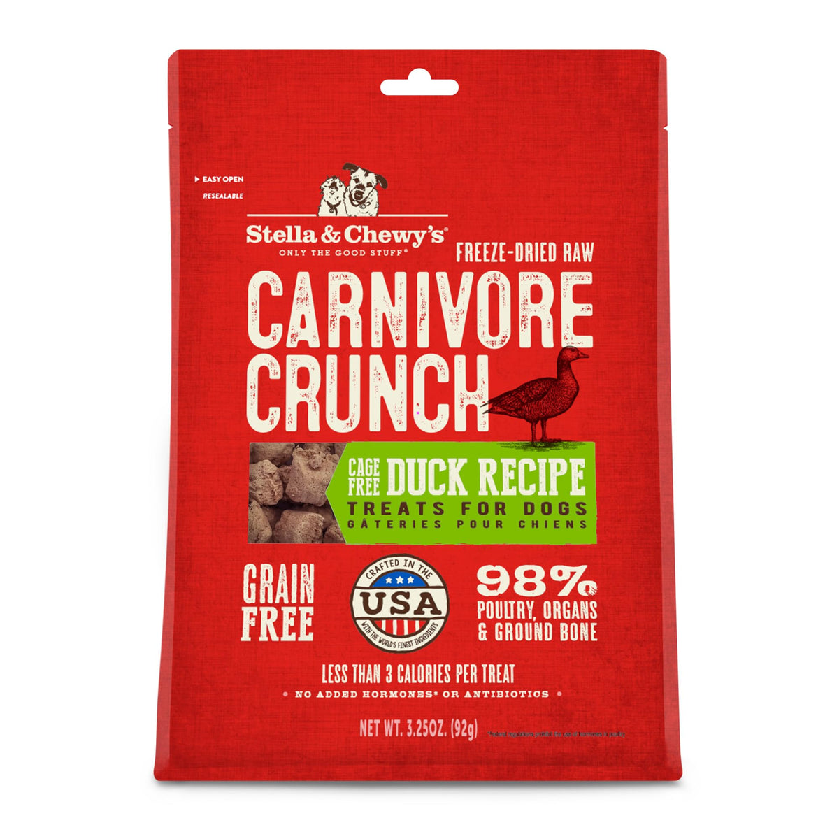 Stella & Chewy's Carnivore Crunch pour entraînement canin, friandise légère et motivante.