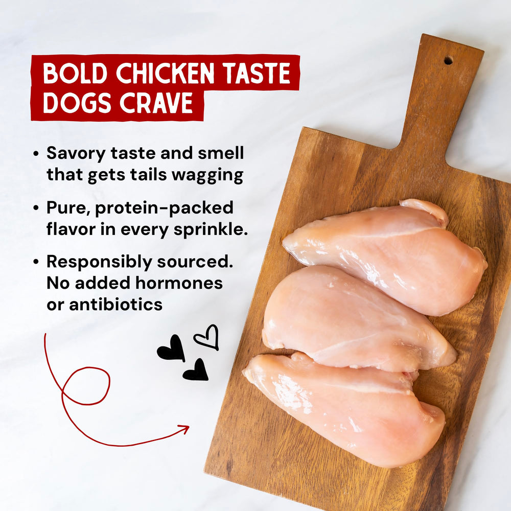 Stella & Chewy's Dinner Dust: ingrédients premium sans additifs artificiels.