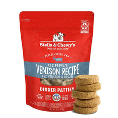 Stella & Chewy's galettes de venaison séchées, repas pratique pour chiens difficiles.