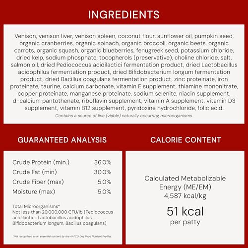 Stella & Chewy's galettes de venaison séchées, fabriquées en petites séries avec ingrédients responsables.
