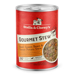 Stella & Chewy's boeuf en ragoût: texture mijotée, parfait comme repas principal pour chiens.