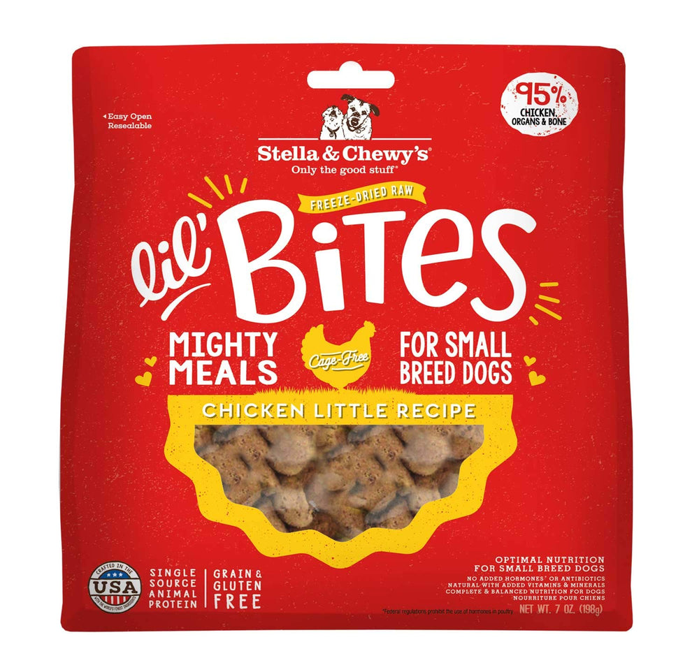 Emballage Stella & Chewy's Lil' Bites poulet petit, pratique et frais.