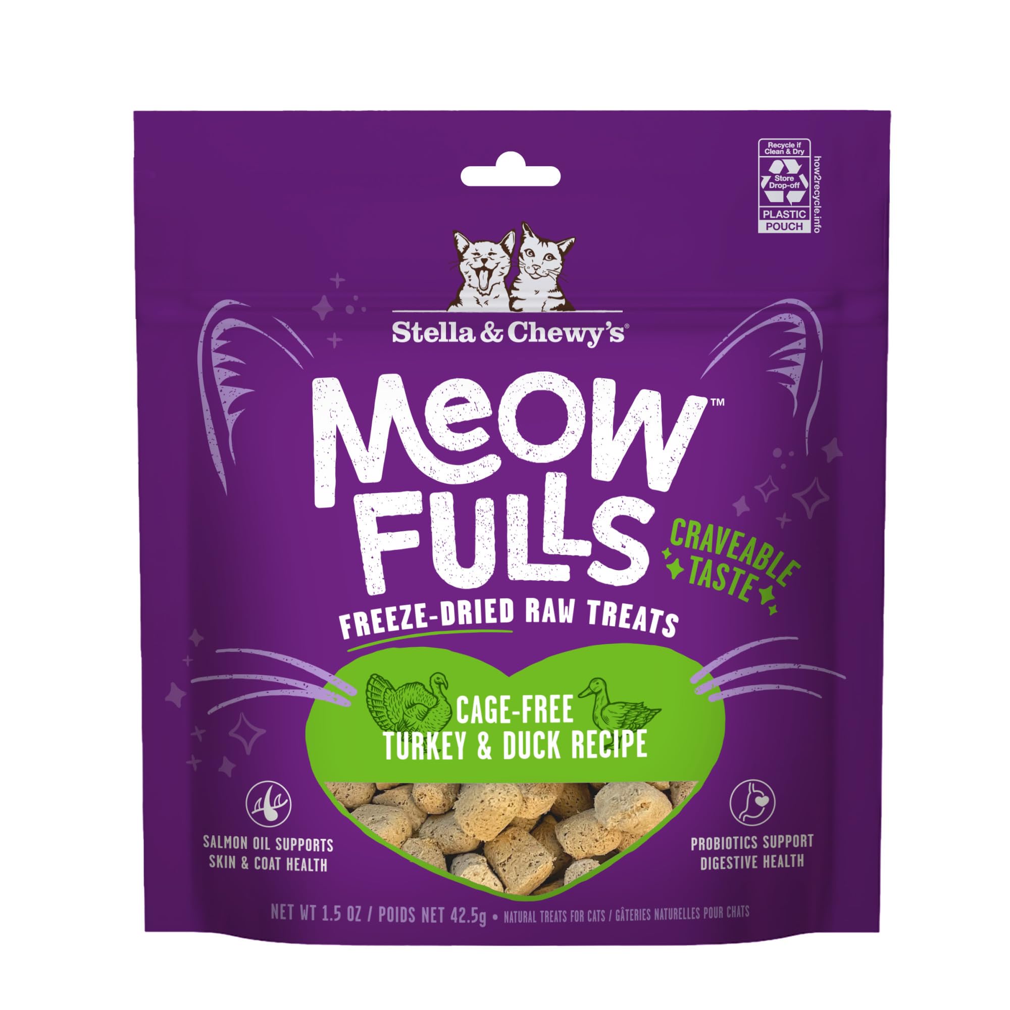 Stella & Chewy's Meowfulls emballage, récompense pratique pour votre chat.