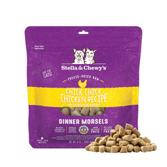 Stella & Chewy's morsures lyophilises au poulet pour chat, goût authentique et protéines.