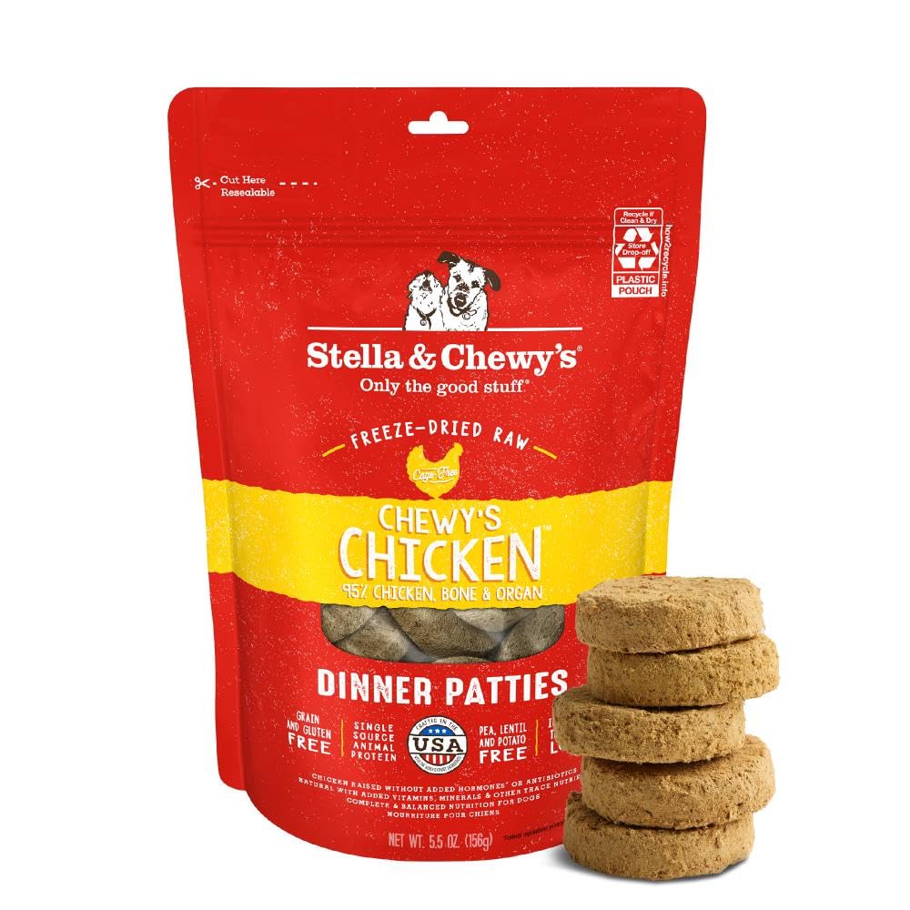 Stella & Chewy's patty poulet-entier offre une saveur irrésistible pour chiens difficiles