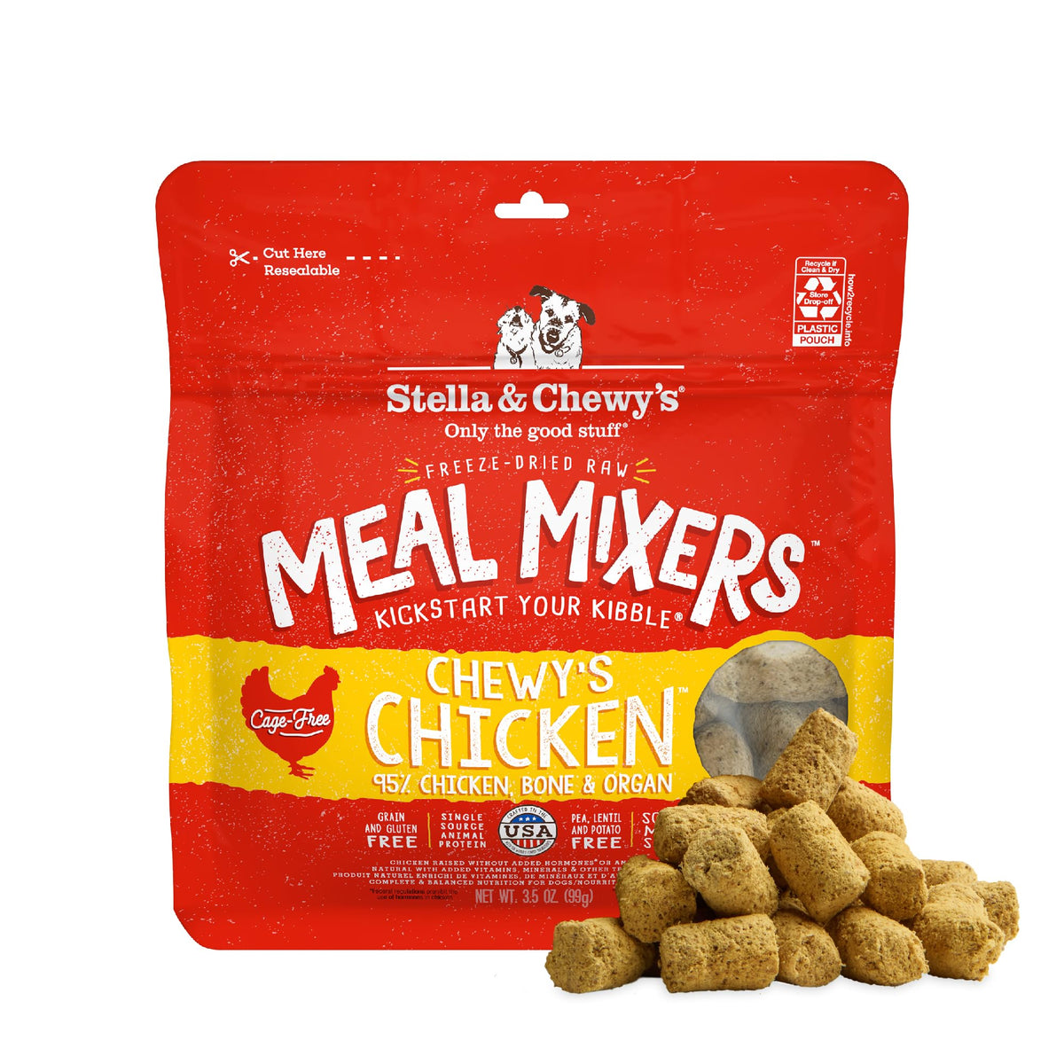 Stella & Chewy's poulet fermier 95% pour une nutrition riche.