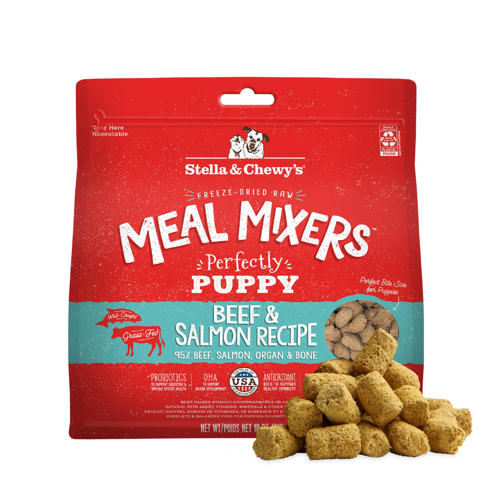 Stella & Chewy's Puppy Meal Mixer, sac 18 oz, pratique et protéiné.