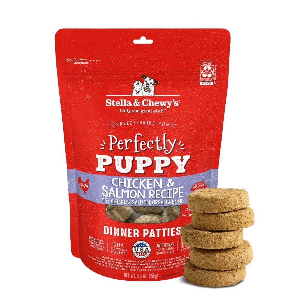 Stella & Chewy's Puppy galettes poulet et saumon, protéines élevées pour chiens