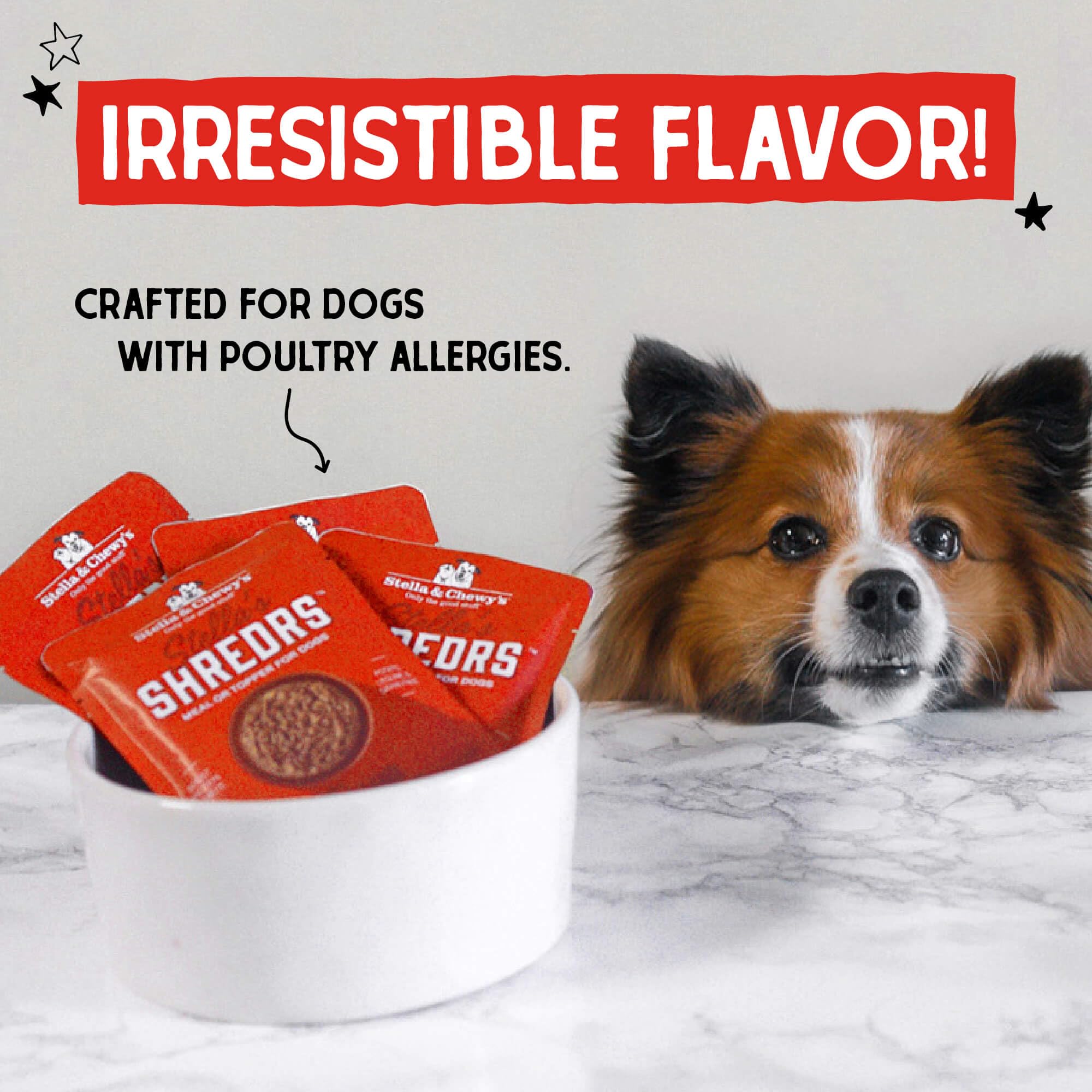 Sachets individuels Stella & Chewy's Shredrs pour repas nomades