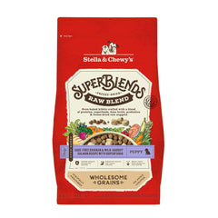 Stella & Chewy's SuperBlends Chiot: croquettes poulet-saumon cage-free pour croissance.