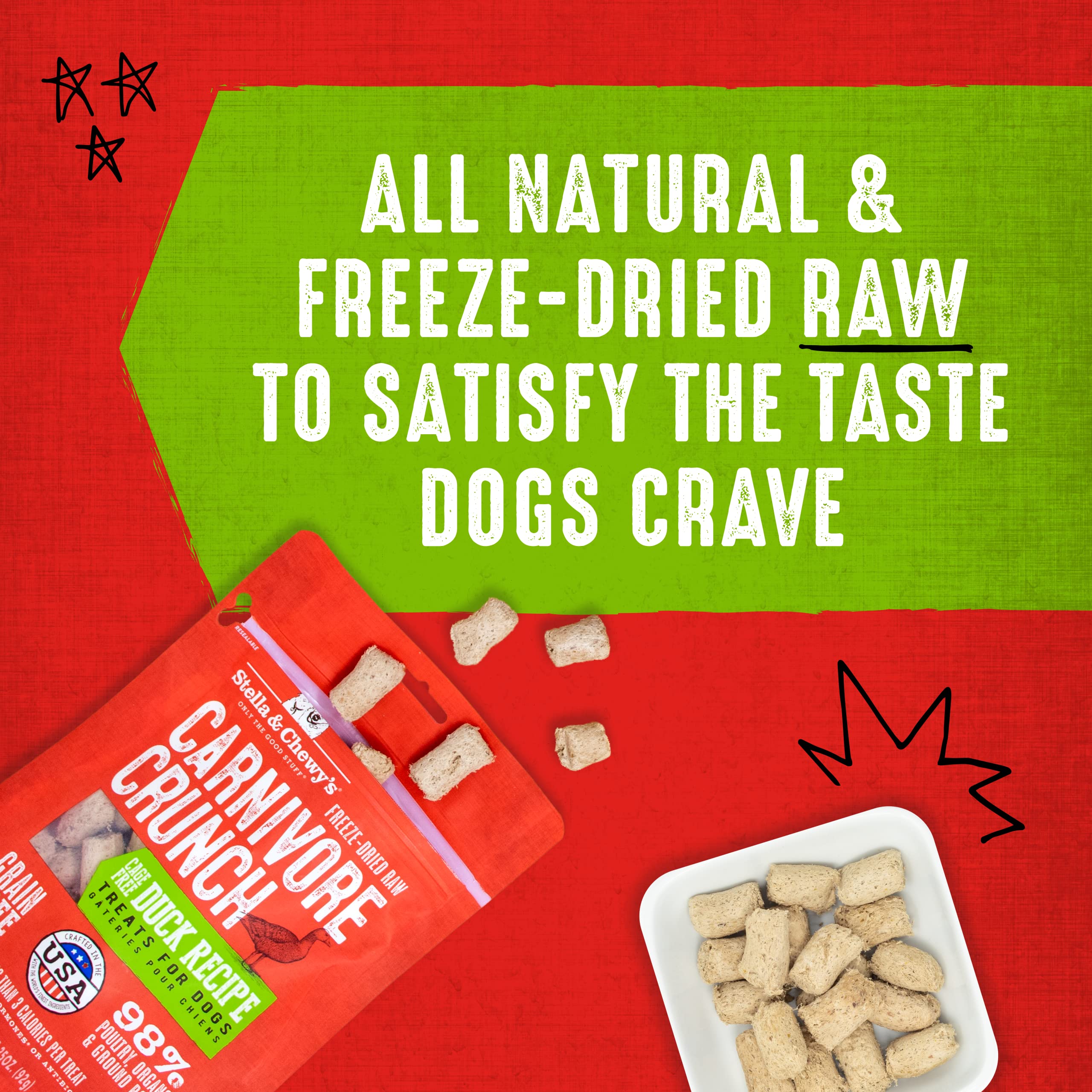 Stella & Chewy's texture douce, adaptée aux chiens seniors et à dents sensibles.