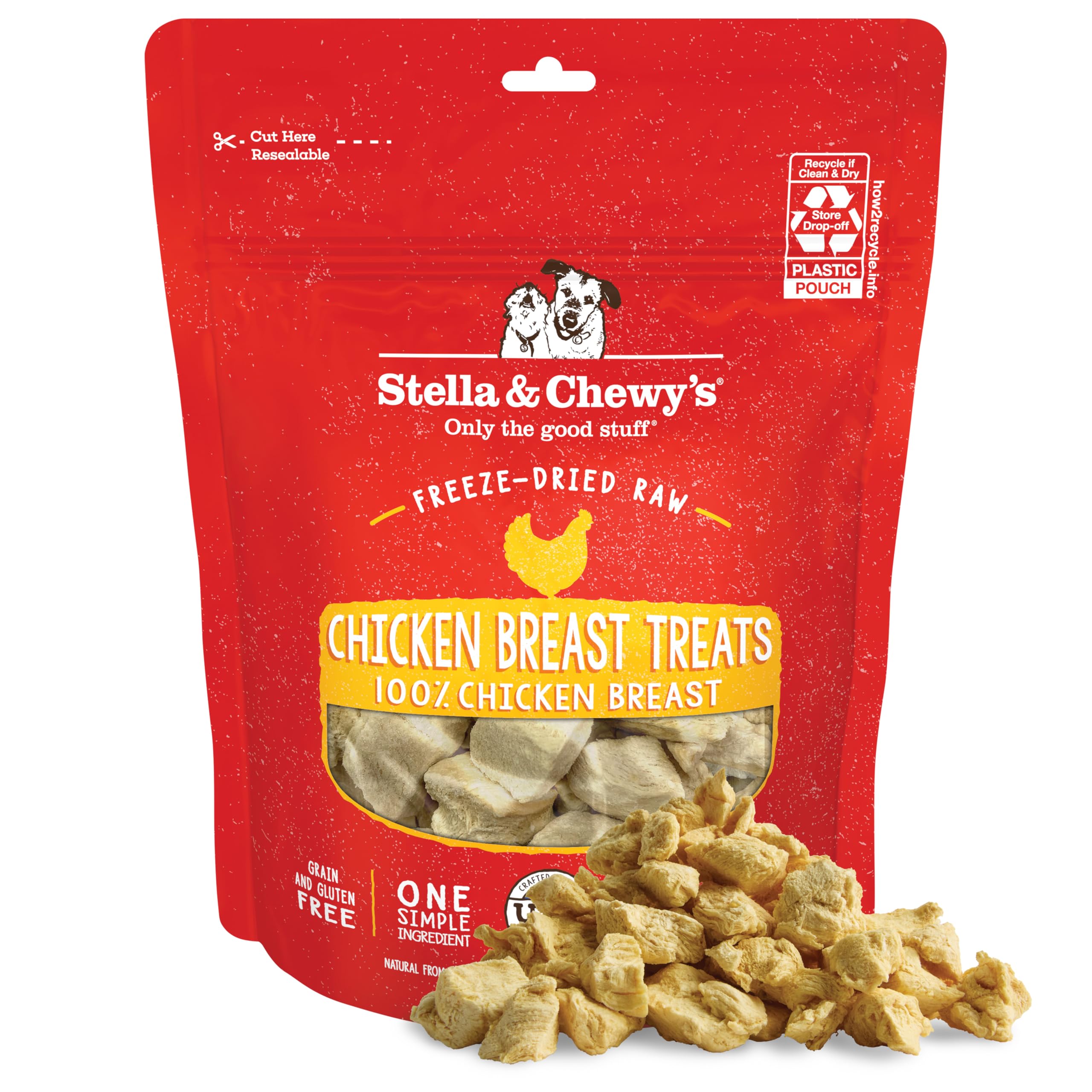 Stella & Chewy's – tranche de poulet lyophilisé prête à récompenser lors de l'entraînement