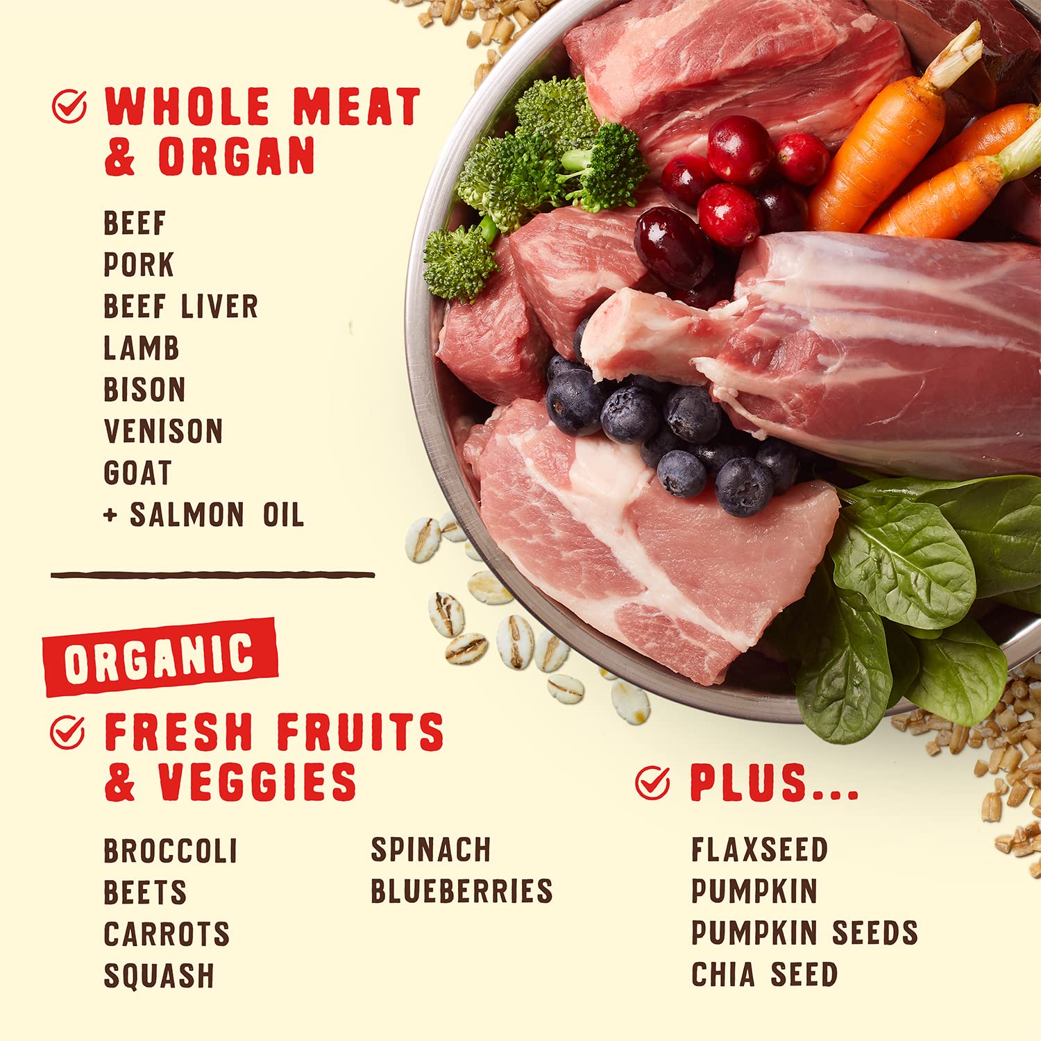 Stella & Chewy's Wild Red: ingredients-prey-entier pour nutrition riche.