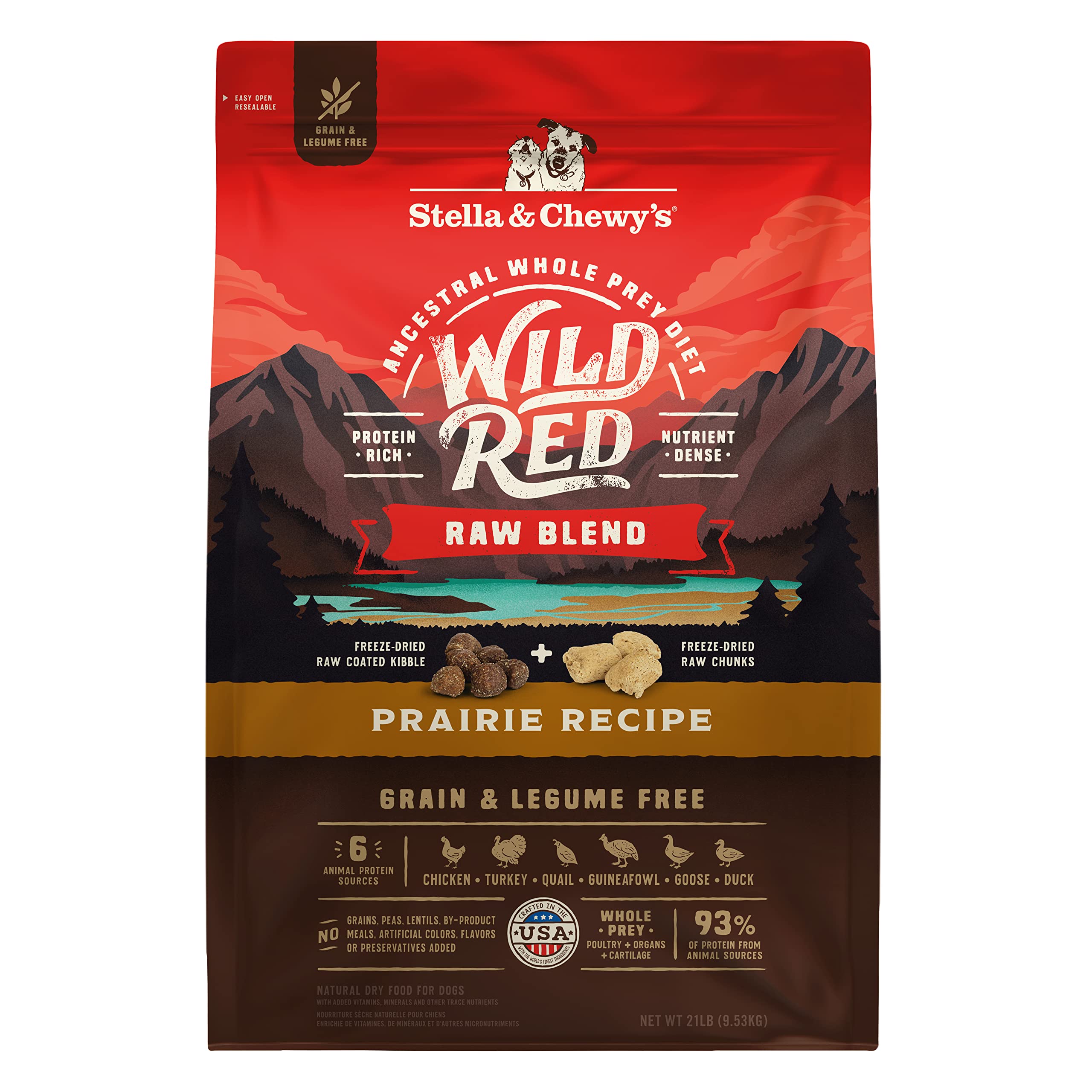 Stella & Chewy's Wild Red croquettes avec enrobage cru, goût irrésistible.