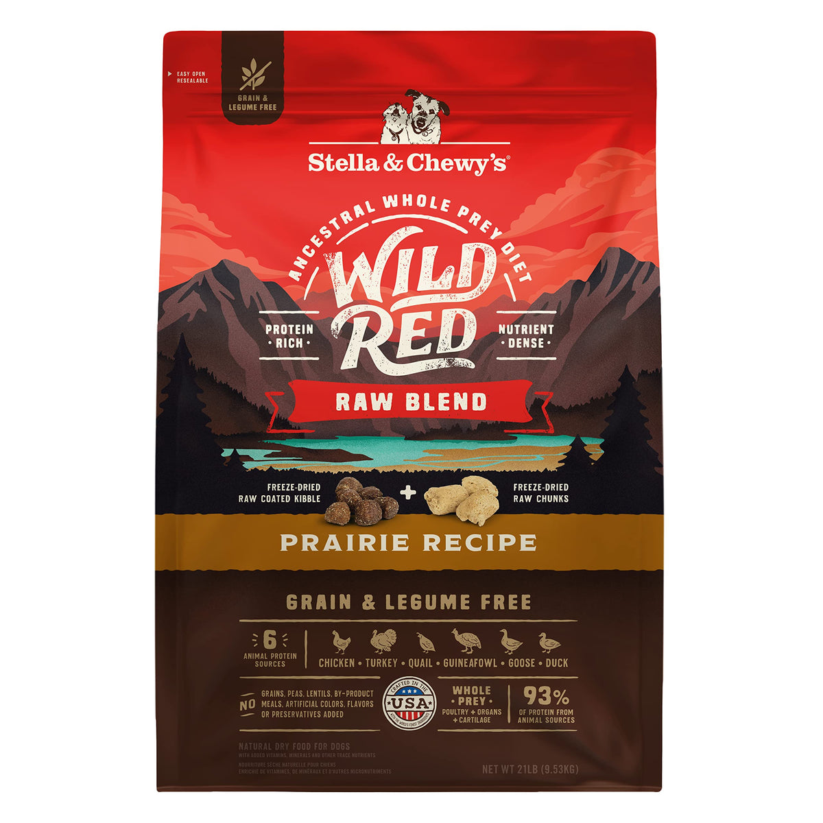 Stella & Chewy's Wild Red croquettes avec enrobage cru, goût irrésistible.