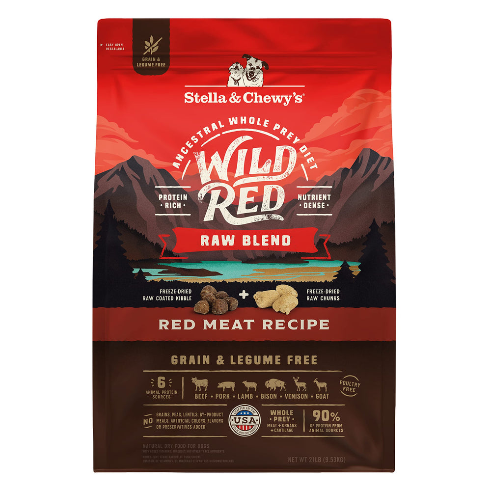 Stella & Chewy's Wild Red croquettes, appétence accrue pour chiens difficiles.