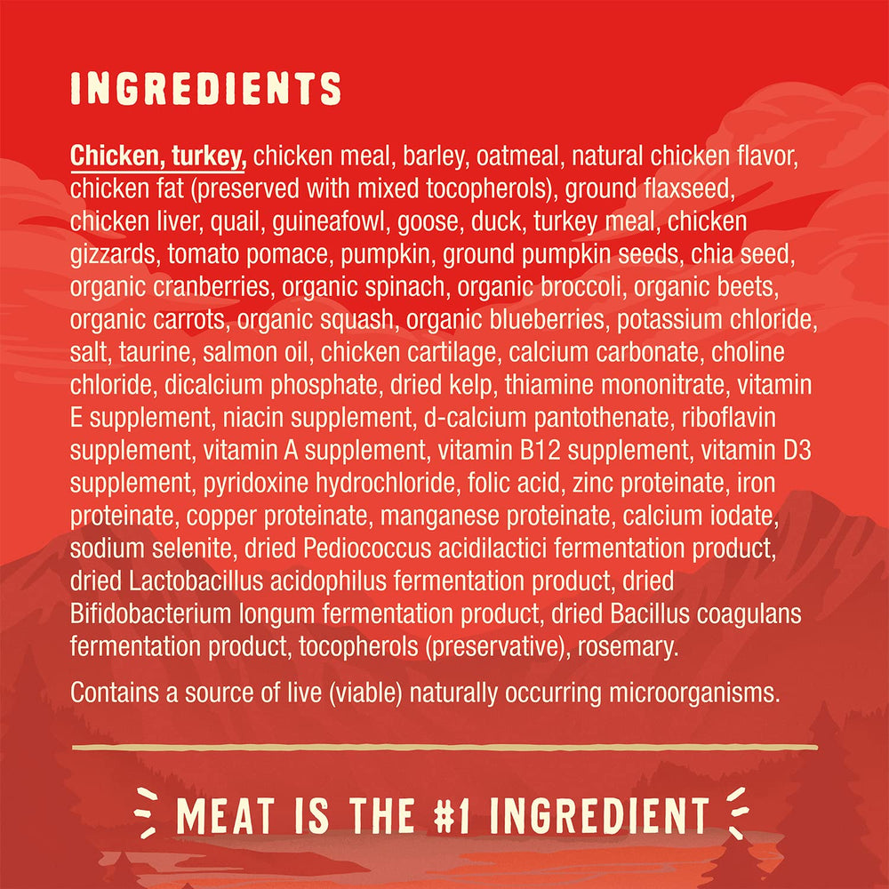 Stella & Chewy's Wild Red grains complets orge et avoine, digestion aisée.