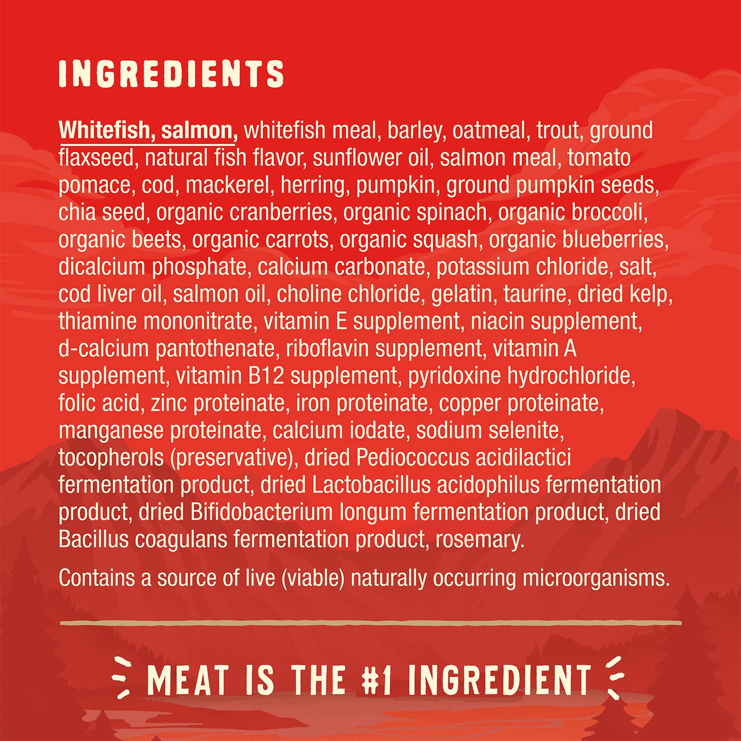 Stella & Chewy's Wild Red Ocean Recipe — céréales complètes orge et avoine, digestion facilitée.